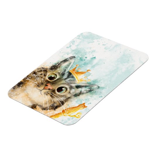 Magnet mit Katze samt Zepter und Krone マグネット (左側)