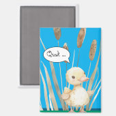 Magnet mit kleine Ente im Schilf am See マグネット (正面/裏面)