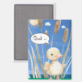 Magnet mit kleine Ente im Schilf am See マグネット (正面/裏面)