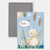 Magnet mit kleine Ente im Schilf am See 3 マグネット (正面/裏面)