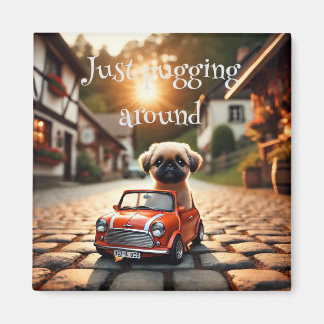 Magnet mit Mops und Mini Morris  マグネット