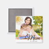 Magnet Mom Established Photo Mother's Day Gift マグネット (正面/裏面)