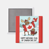 Magnet National Flag of Canada Day マグネット (正面/裏面)