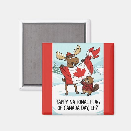 Magnet National Flag of Canada Day マグネット (正面/裏面)