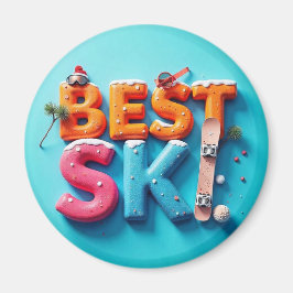 Magnet Rond Frigo – Design Unique - BEST SKI  マグネット