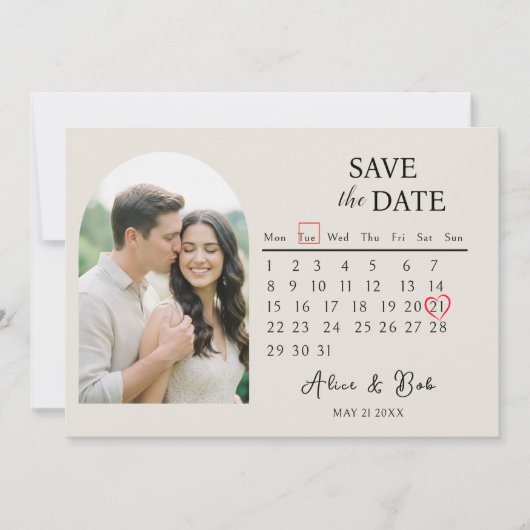 Magnet save the dates, Customizable Save the Date  招待状 (正面)