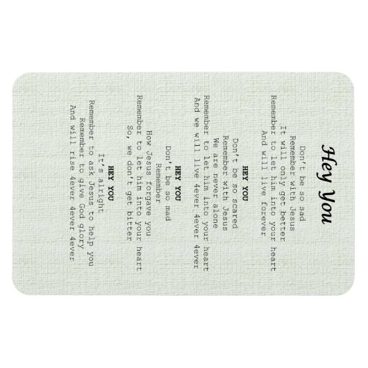 magnet sheet-Hey you - マグネット (横)