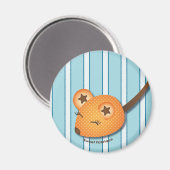 Magnet "Souris orange" - Collection Kiwi Doll マグネット (正面/裏面)