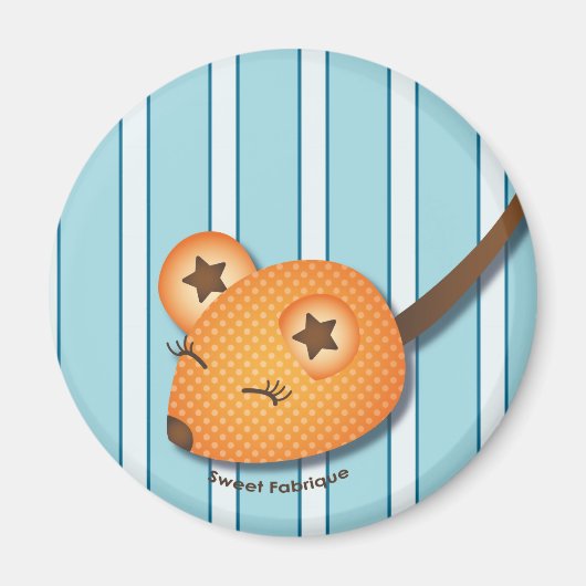 Magnet "Souris orange" - Collection Kiwi Doll マグネット (正面)