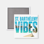 Magnet St. Barthélemy Vibes | Souvenir tropical マグネット (正面/裏面)