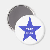 Magnet Star Dog on Blue Star マグネット (正面/裏面)
