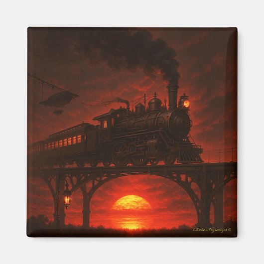 Magnet steampunk Le Train des Ombres マグネット (正面)