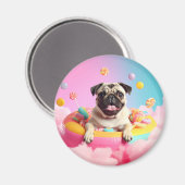 Magnet – Süßer glücklicher Mops  マグネット (正面/裏面)