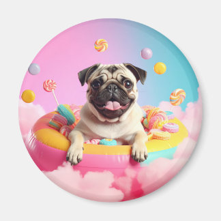 Magnet – Süßer glücklicher Mops  マグネット