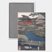 Magnet - Temple on the river - Japan マグネット (正面/裏面)