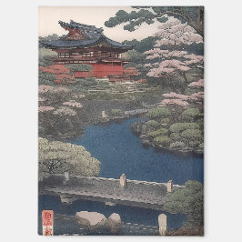 Magnet - Temple on the river - Japan マグネット