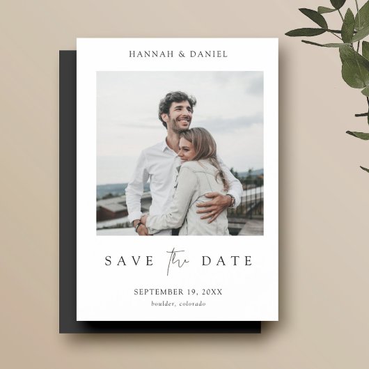 Magnet Wedding Save the Date Invitation with Photo マグネット招待状