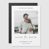 Magnet Wedding Save the Date Invitation with Photo マグネット招待状 (正面/裏面)