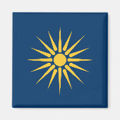 Magnet with Flag of Macedonia, Greece マグネット (正面)