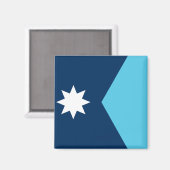 Magnet with Flag of Minnesota, USA マグネット (正面/裏面)