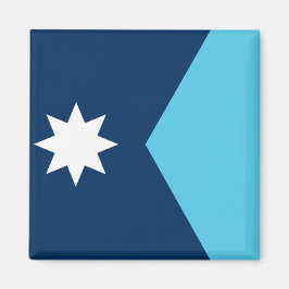 Magnet with Flag of Minnesota, USA マグネット