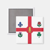 Magnet with Flag of Montreal, Canada マグネット (正面/裏面)