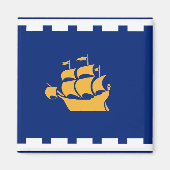 Magnet with Flag of Quebec City, Canada マグネット (正面)