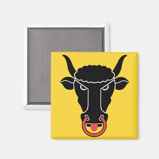 Magnet with Flag of Uri Canton, Switzerland マグネット (正面/裏面)