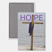 Magnet with picture of Cross on the beach マグネット (正面/裏面)