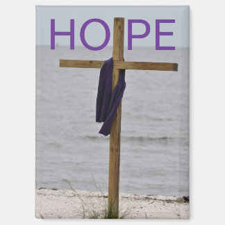 Magnet with picture of Cross on the beach マグネット