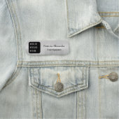 Magnetic フェイク Silver Companyロゴ名タグ 名札 (インサイチュ)