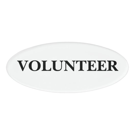 Magnetic Badge - Volunteer 名札 (正面)