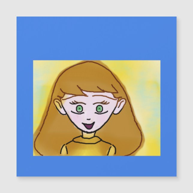 Magnetic Card of Bingo Anime on Blue (正面)