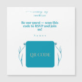 Magnetic Card| QR Code Wedding Magnet Invite (正面)