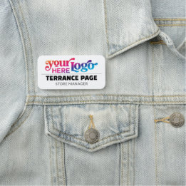 Magnetic Company Business Logo Employee Name Tags 名札