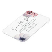 Magnetic Navy Blue Coralフローラ保存日 マグネット (左側)