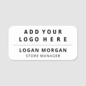 Magnetic Or Safety Pin Rectangular logo Employee 名札 (正面)