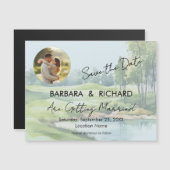 MAGNETIC Photo Golf Theme Wedding Save the Date (正面/裏面)