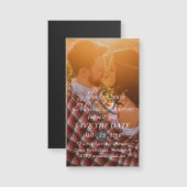MAGNETIC PHOTO Save the Date Wedding Invite RSVP (正面/裏面)