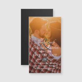 MAGNETIC PHOTO Save the Date Wedding Invite RSVP