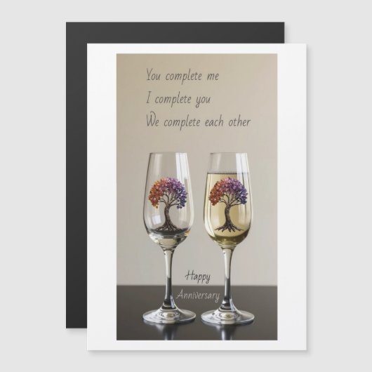 Magnetic Wedding anniversary card (正面/裏面)