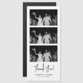 Magnetic Wedding Photo Strip Thank You Card (正面/裏面)