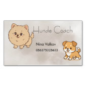 Magnetische Visitenkarte Hundetrainer | マグネット名刺 (正面)