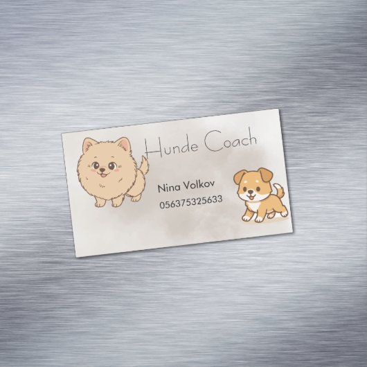 Magnetische Visitenkarte Hundetrainer | マグネット名刺 (インサイチュ)
