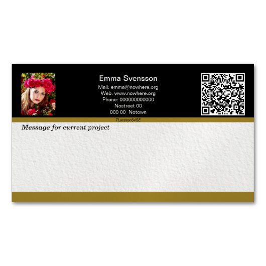 Magnetiska visitkort — Connect, Elegant マグネット名刺 (正面)