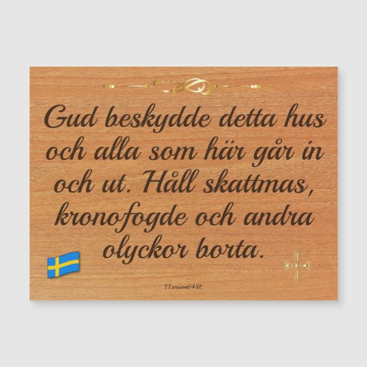 Magnetiskt kort — Gud beskydde (正面)