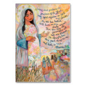 Magnificatの祈りの言葉カード、メリーのカンティクム テーブルナンバー (正面)