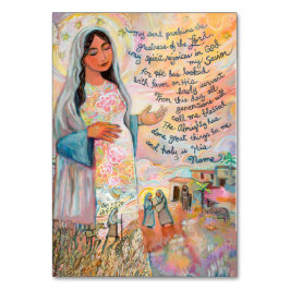 Magnificatの祈りの言葉カード、メリーのカンティクム テーブルナンバー