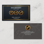 Magnificent金ゴールド数学アイコンシンボル数学教師 名刺 (正面/裏面)