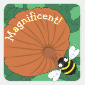 Magnificent Bee Sticker スクエアシール (正面)